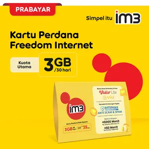 Kartu Perdana IM3 Freedom Internet 3GB