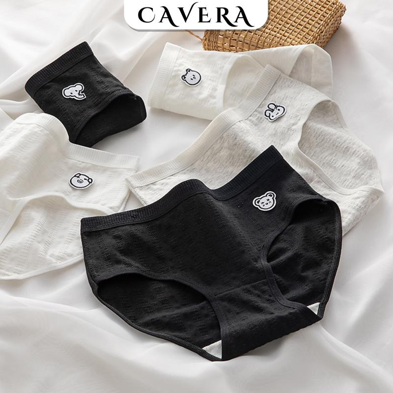 Set 5 Quần lót nữ cotton cao cấp xuất Nhật kháng khuẩn khử mùi họa tiết đơn giản dễ thương CAVERA Women Thun LA68