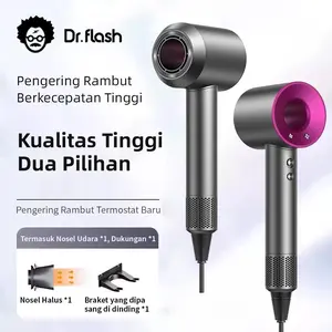 【COD Dr Flash】 ion negative Pengering Rambut Dryer 110.000 Putaran Kecepatan Tinggi - Hairdryer 1600w 5 1 hair