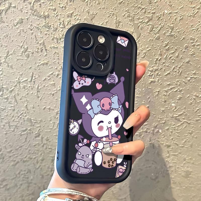Casing Hp Untuk Samsung Galaxy A03 Case HP pola Minum teh susu kuromi melody Cesing Casing sederhana Kesing Silikon lunak Kasing baru Softcase 6