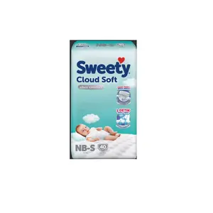 Sweety Silver Newborn Comfort Cloud Soft NB-S 40s TIPE PEREKAT [ 1 BALL / PACK ] - Popok Bayi Uniseks Berkualitas Tinggi Diaper Ruam Laki-Laki Kering