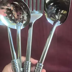 Spatula Set Stainless 4 In 1 Sodet Stainless Sutil Set isi 4 Set Alat Masak All In One