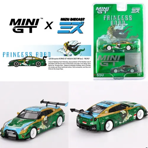 MGT00650 - MINI GT LB-Silhouette WORKS GT NISSAN 35GT-RR Ver.2 “PRINCESS RORO” MINI GT x MIZU Diecast