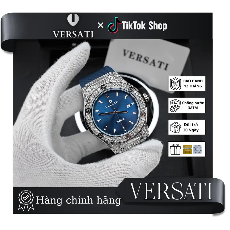 [TRI ÂN ĐỘC QUYỀN VINHBANHBO] Đồng hồ nam VERSATI thiết kế sang trọng chính hãng đễ phối đồ , bảo hành 12 tháng -M117 Tặng hộp ms nam 0
