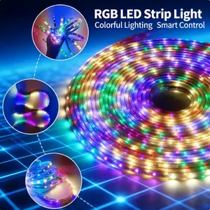 Kamala lampu hiyas led tanpa driver  lampur gb Lampu Hias Kelap Kelip LED Strip RGB Outdoor Anti Air Smart Control Colorful Lighting 5m/10m/30m Elegan untuk Dekorasi Rumah & Acara