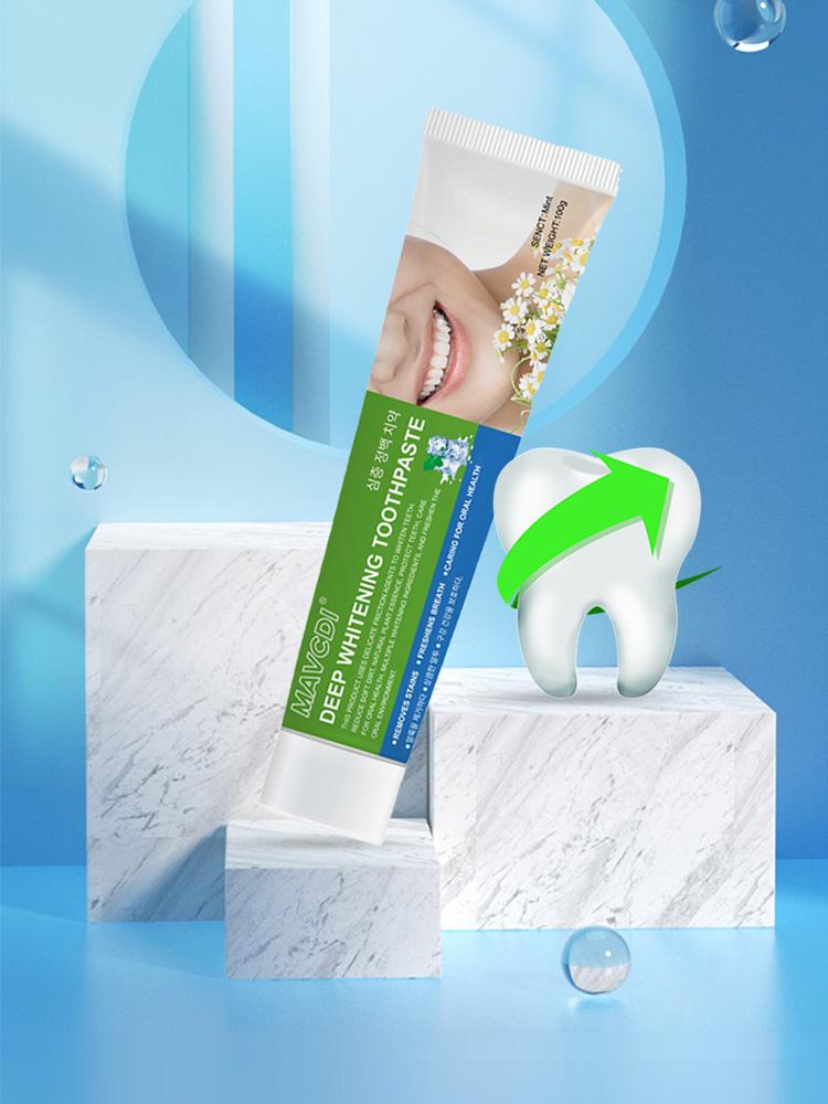 BPOM 2PCS  Pasta gigi MAVCDI , menghilangkan kotoran pada gigi , mencegah bau mulut