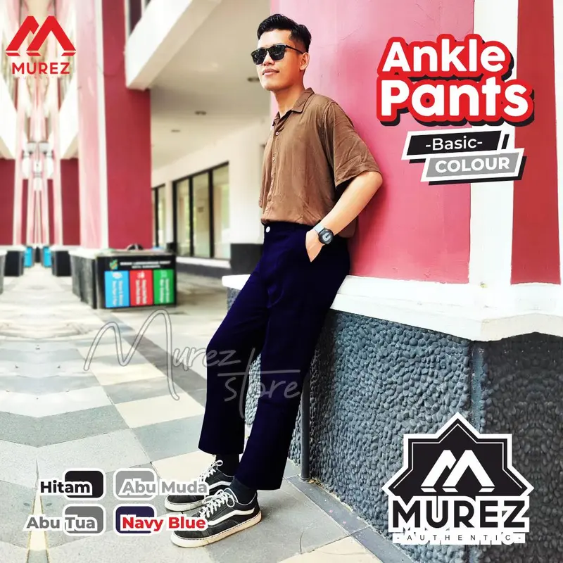 ANKLE PANTS PRIA / CELANA ANKLE PANTS PANJANG SLIMFIT PREMIUM BISA COD SIZE 27-38 Santai / Polos / Slim-fitting / Katun 5