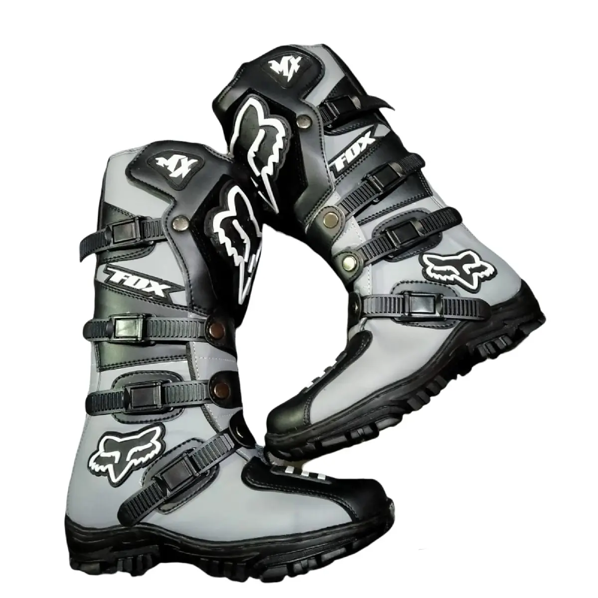 Sepatu Boot TRAIL Adventure Motor Cross Dewasa Pertengahan betis boots shoes Black Pria Kerja Hitam