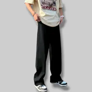 CELANA JEANS PRIA BAHAN TEBAL TIDAK MELAR OVERSIZE KULOT LOOSE PANTS PRIA PANJANG KOREA STYLE OOTD GOMBRONG Santai High Waist