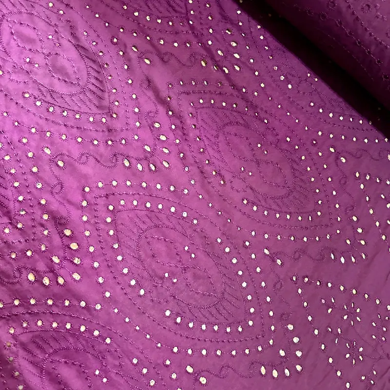 Kain Katun Bordir Hole Cut Chihiro 15820 D1 motif bolong cantik bahan adem nyaman dipakai bagus untuk seserahan (lebar 150cm) cocok untuk pakaian atasan, bawahan, atau setelan dress daily wear 4