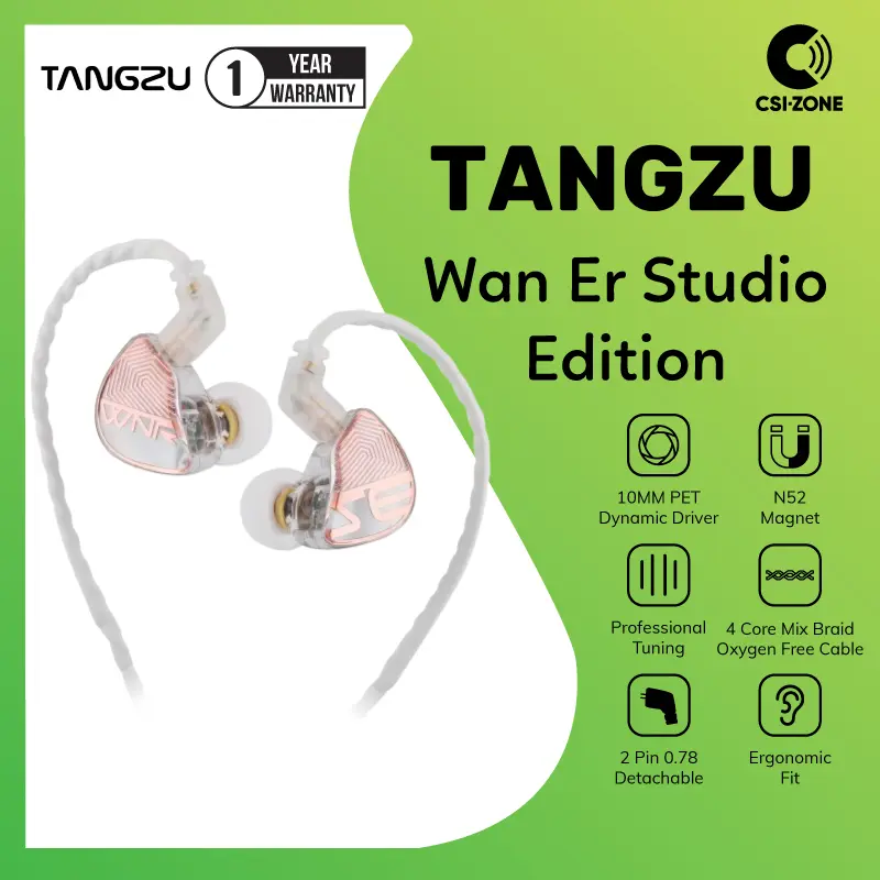 Tangzu Wan Er / WanEr Studio Edition 10mm Dynamic Driver In Ear Monitor Earphone 7