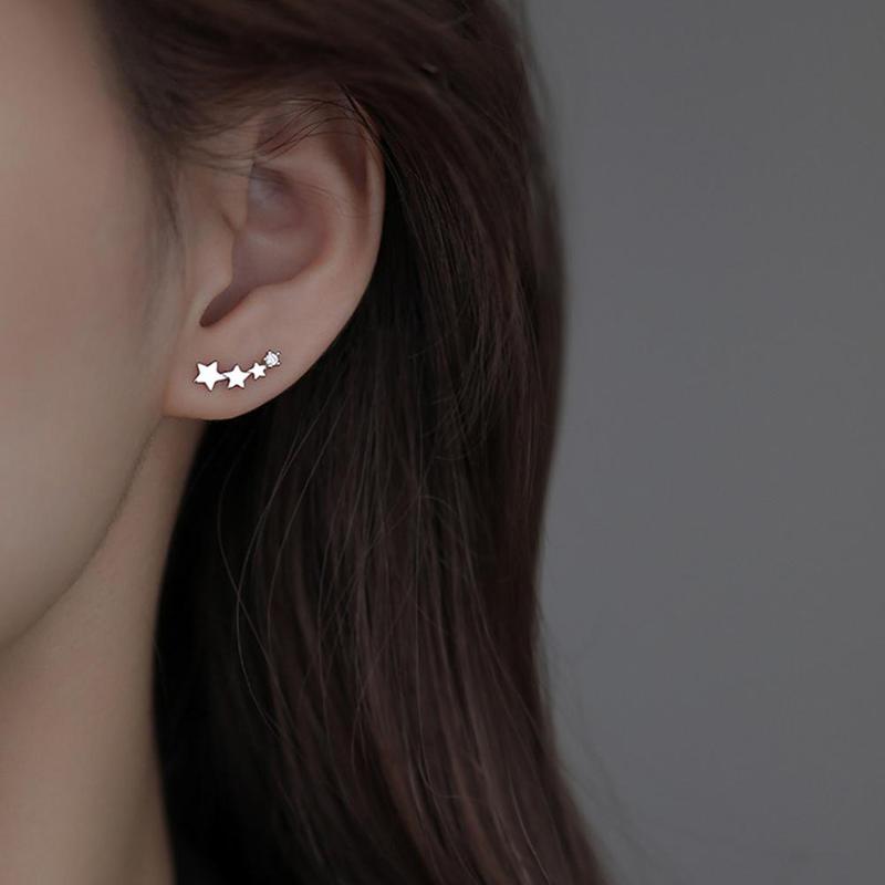 Product Introduction of Star Stud Earrings Temperament Net Red Super Fairy Earrings T2V8 28