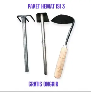paket berkebun 3 pcs garuk cangkul koret rumput
