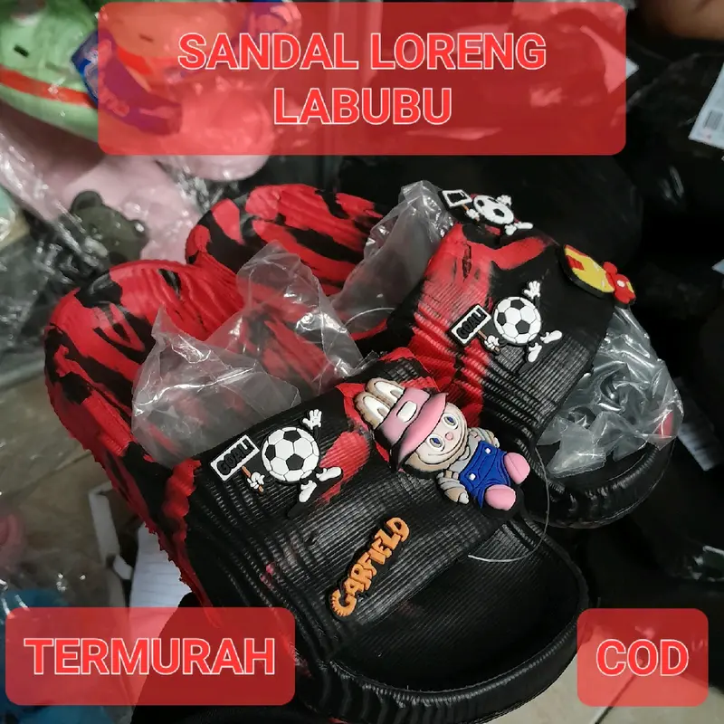 Sandal anak Slop anak karakter labubu lalakustore anak lakilaki Jepit 2
