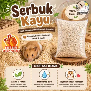 Pet Buddy Serbuk Kayu Hamster 300g Alas Kandang Hamster Kelinci Marut Alami Lembut & Bebas Debu