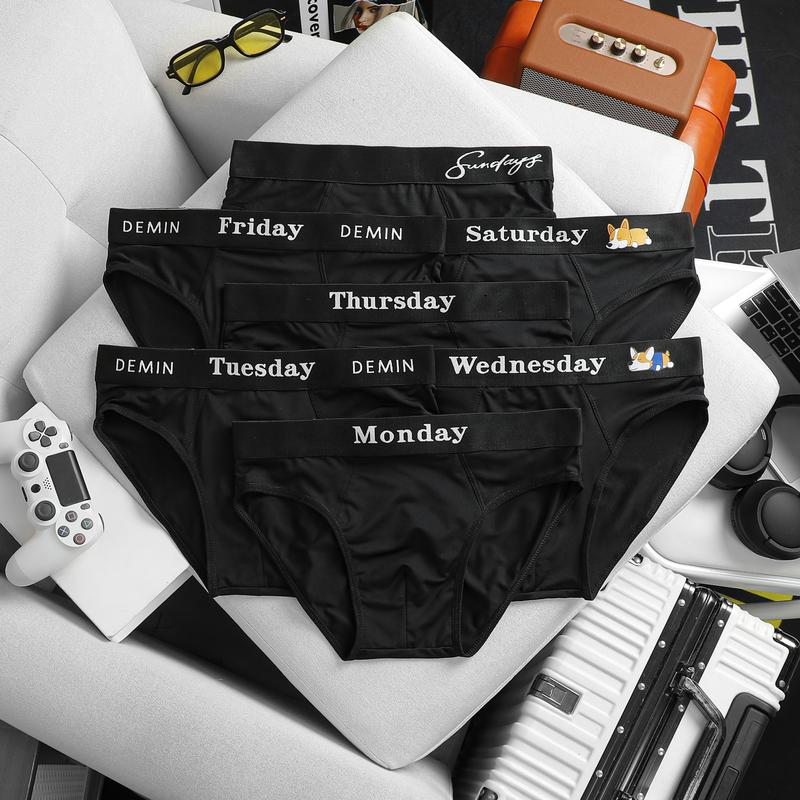 Combo 7 Quần Sịp Tam Giác Nam mặc đủ 1 tuần, quần lót nam Full màu đen thun lạnh, in nhiệt họa tiết dễ thương TOP06 ( Che Tên Sản Phẩm khi giao )