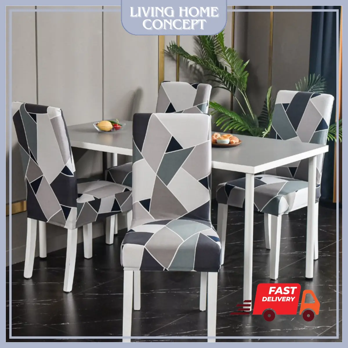 Stretch Elastic Spandex Dining Chair Cover Banquet Sarung Kerusi Chair Cover Hotel Restaurant Fabric