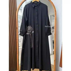 Shofiyya Dress Bordir Bunga Kancing By Melisa syari