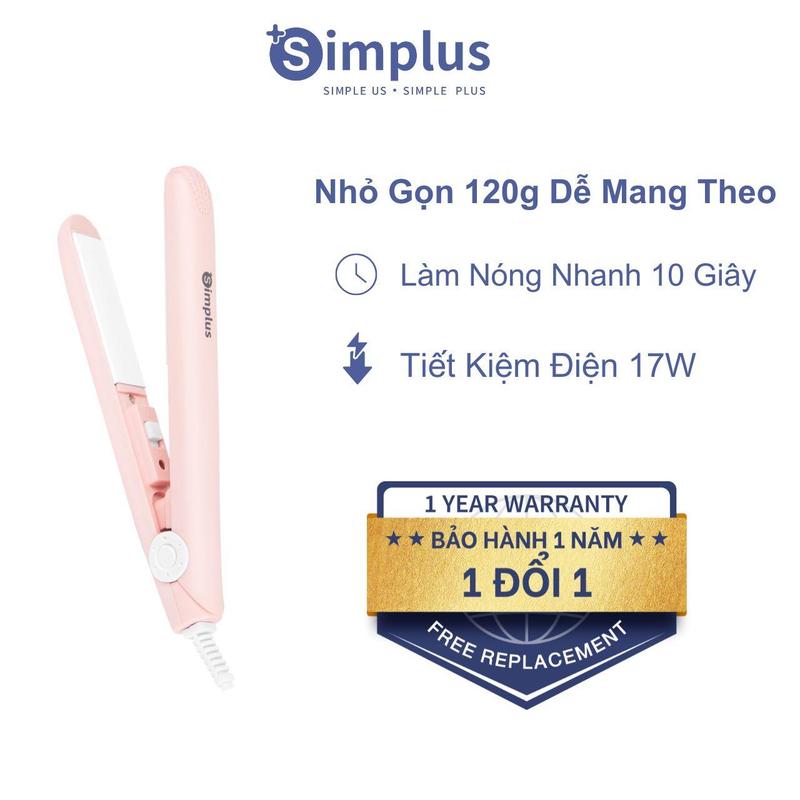 SimplusPinkVN Máy Duỗi Tóc Nhỏ Gọn Trọng Lượng Nhẹ Tấm Làm Nóng Bằng Gốm Làm Nóng Nhanh Uốn Duỗi 2in1 Tạo Kiểu Tóc Nam ZFBA007 Bảo Hành 1 Năm Chỉ Đổi Không Sửa