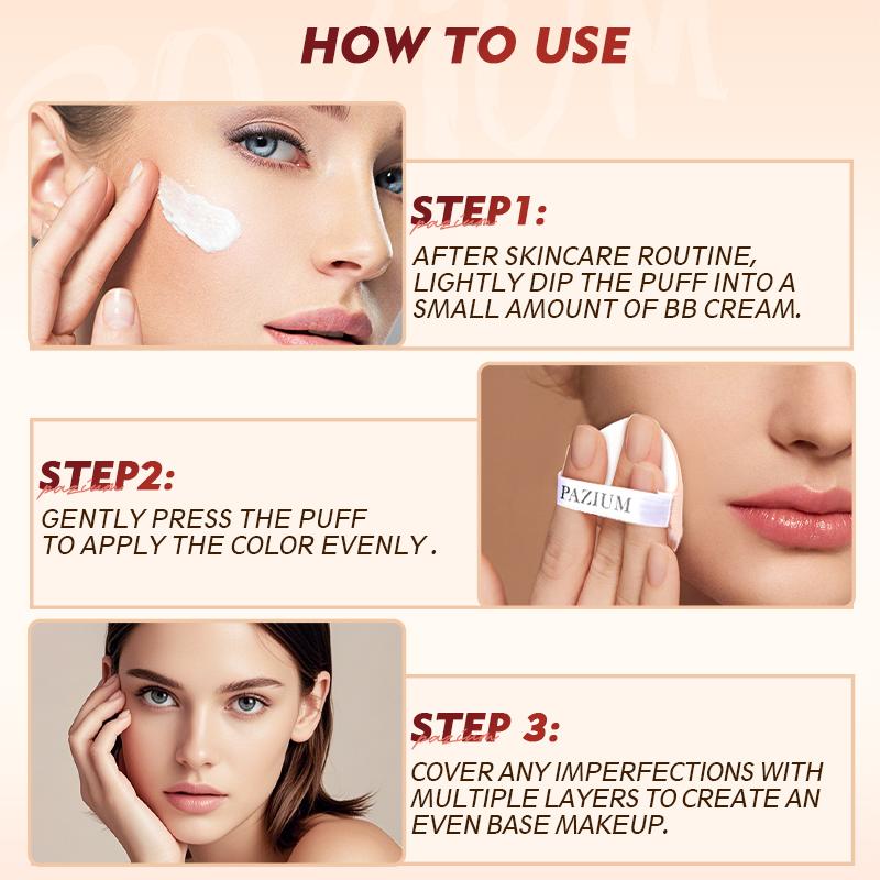 Product Introduction of 【SG Ready Stock】PAZIUM Air Cushion BB Cream Natural Long-lasting Waterproof Brighten 4 Colors Cosmetics for Women Makeup Powder Smooth Silky 5