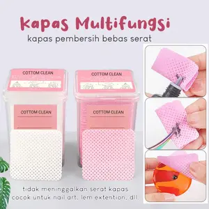 200pcs/300pcs Kapas Multifungsi/Kapas Pembersih Lem Eyelash Extension/Glue Remover Cotton/Kapas Bahan Kain Bebas Serat