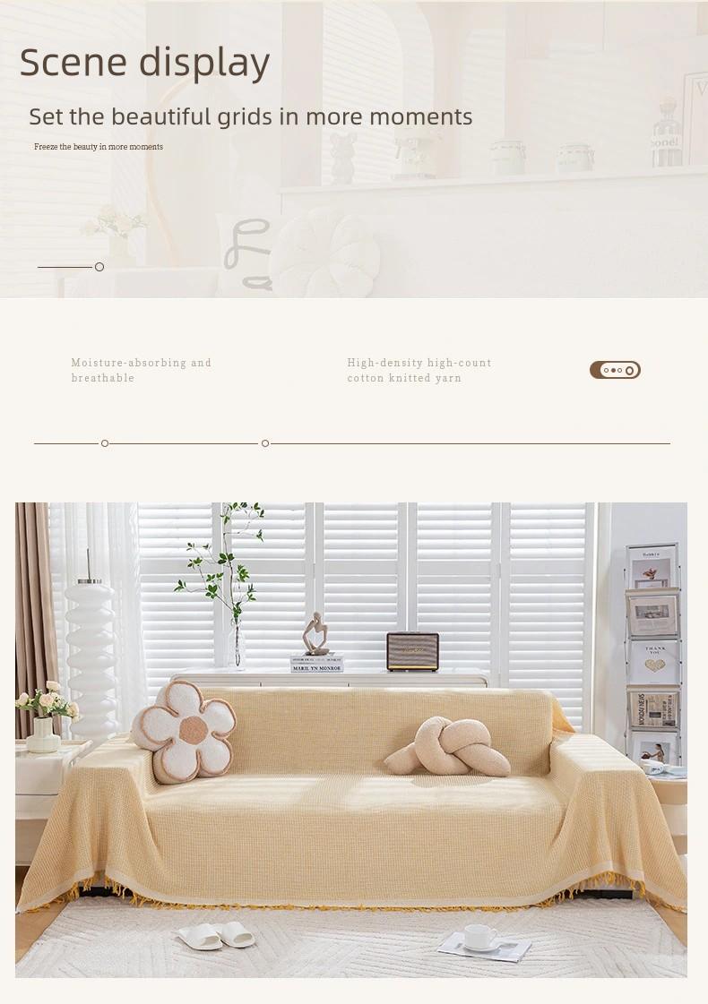 Warna murni Sofa Selimut Sofa Penutup Sarung Pelindung Sofa Antiselip  Selimut Sofa 1 2 3 4 Seater Sofa Blanket 3