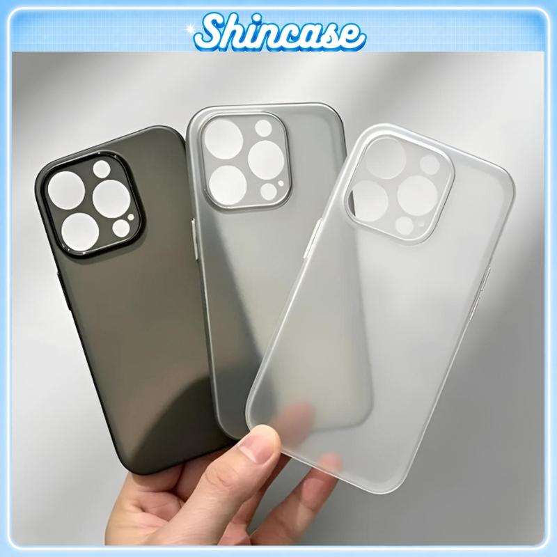 Ốp lưng iPhone siêu mỏng - Bề mặt nhám không ố vàng - Tương thích toàn bộ dòng 11 đến 17 Series (gồm Pro/Plus/Max), màu sắc có sẵn: Trắng/Đen/Titan tự nhiên