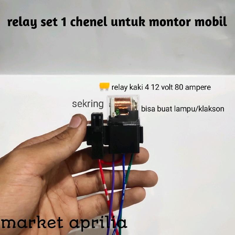 relay set 1-4 chenel untuk lampu tembak d2 laser, daymeker ,lampu tambahan,klakson bisa buat montor/mobil 3