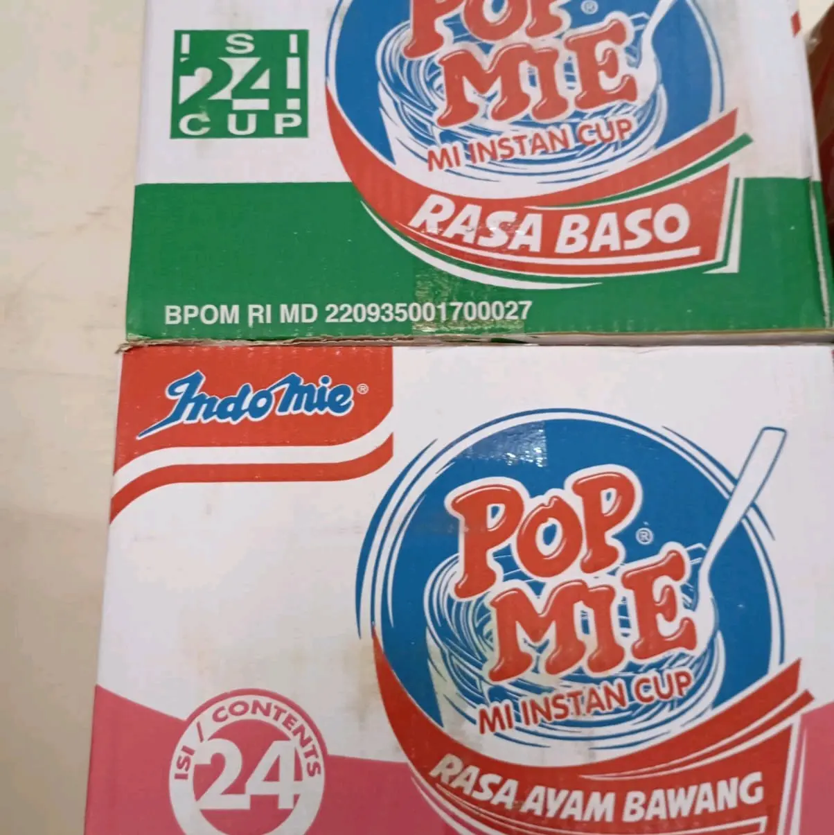 mie popmie cup besar 1 dus isi 24 pcs bisa mix rasa