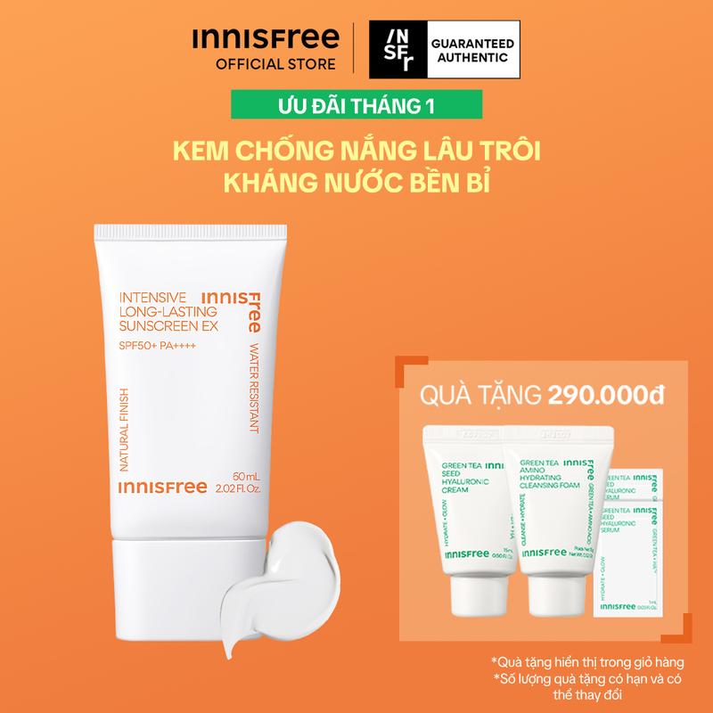 Kem chống nắng lâu trôi INNISFREE Intensive Long Lasting Sunscreen EX 60mL