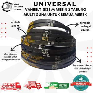 JMT - Vanbelt Size M mesin Cuci 2 Tabung Multi Guna Untuk Semua Merek