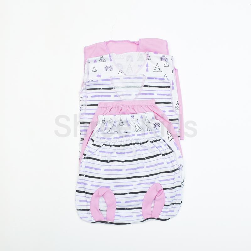 Paket 18pcs Setelan Baju Bayi Celana Bayi Baru Lahir Gift Set Baby Serian Ungu SNI SR 03 2