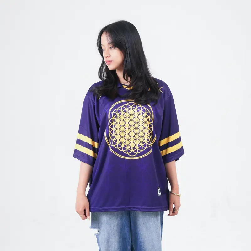 ONIKU//JERSEYBOXY//JERSEYCASUAL//STREETWEAR//OVERSIZE//BOXYFIT//RETRO//VINTAGE//MUSIK//BLOKECORE//KOREA//NFL//SPORT//BMTH PURPLE 7