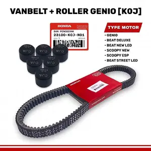 Vanbelt & Roller Assy Honda Genio Beat Deluxe Beat New LED Scoopy Kode KOJ untuk Motor Honda