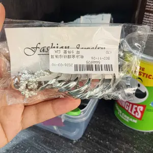 Vary Vase Korea Kepribadian Elegan Anting-Anting Persegi Emas Perak Perak Anting-Anting Bulat Mutiara  5-6/30/56 Pcs Set  Aksesoris Perhiasan Wanita  Paduan Perak anting  titanium  wanita