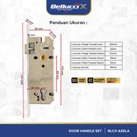 Gambar Bellucci-X Door Handle Azela Series Kunci Pintu Rumah Satu Set Aluminium Alloy High Security - Titanium dari ONASSIS BELLUCCI OFFICIAL Kota Tangerang 4 Tokopedia