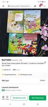 Product Review of Kumer buku siswa paket SD kelas 1  kurikulum merdeka (isi 4 buku) from D**o D** 0