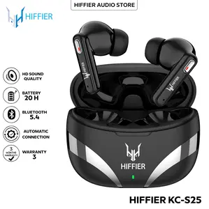 Hiffier KC-S25 Upgrade Edition 2025 True Wireless Bluetooth 5.4 Earphone TWS Mini Earbuds dengan Kualitas Suara Cerdas & Kontrol Sentuh Intuitif