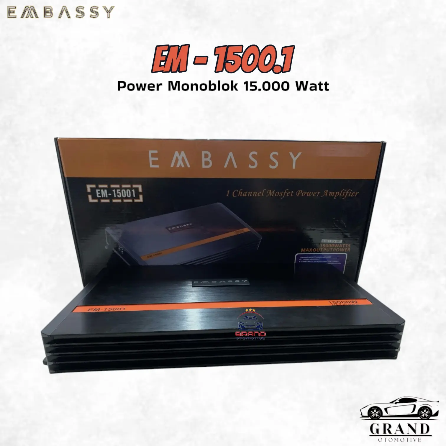 POWER MONOBLOCK EMBASSY 1500.1D class D,,tenaga super badak ORIGINAL TERMURAH