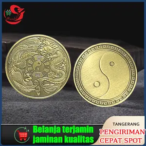 Koin Kuno Naga Phoenix 4cm Koin Bagua Fengshui