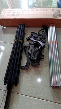 Product Review of Rak Rencengan Stainless Plastik untuk Jualan - Multifungsi untuk Warung dan Toko Kelontong - Furniture - Bisa juga untuk Rak Sepatu dan Rak Hijab from s**o 0