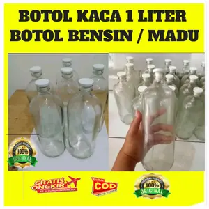 Botol Kaca Madu Susu Bensin 1 Liter - Botol Kaca Berkualitas Tinggi