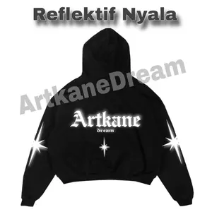 Artkanedream - 300gsm Original Limited Hoodie "artkanedream" Boxy Nyala Reflektif