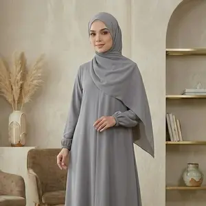 Shabira Aulia-Abaya Wanita Polos Busui Friendly  Bahan Sabrina Premium