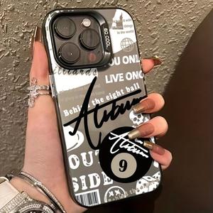 最新ファッション ビリヤードシグネチャー スマホケース、高品質UVプリントTPUカバー、耐久性に優れた耐衝撃仕様、iPhone 17/16/15シリーズ対応