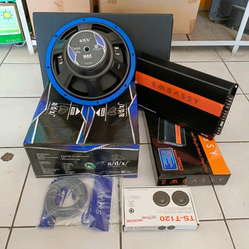 Paket hemat power subwofer embassy, (Khusus buat truk canter) 12 inch Car 1