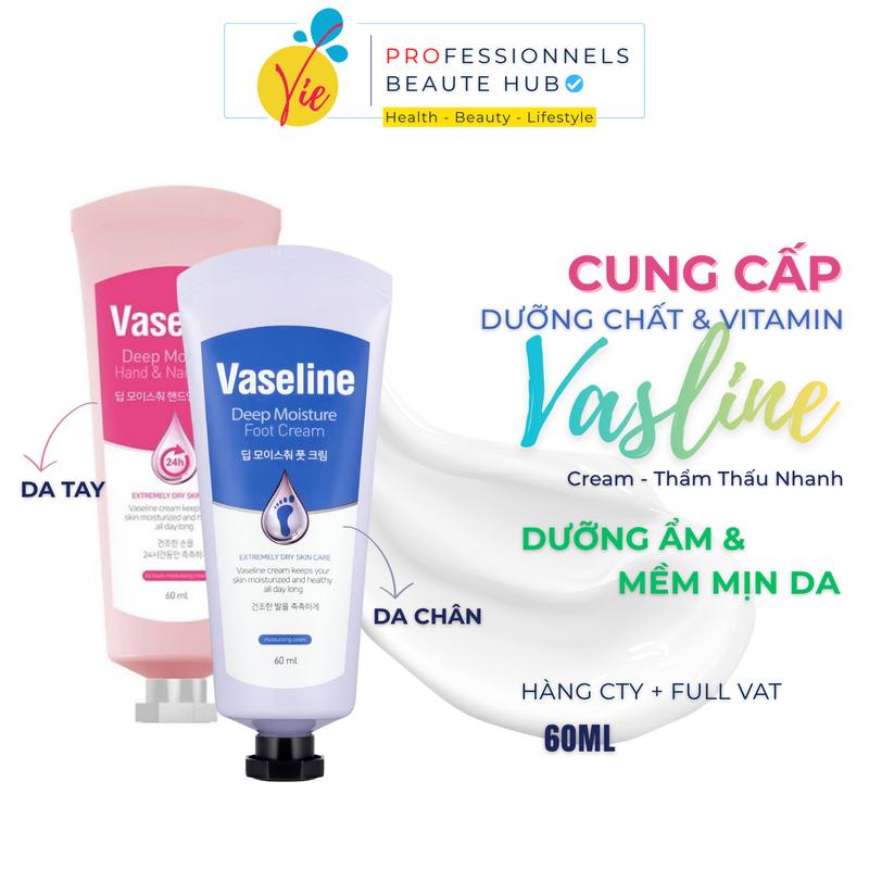 Kem dưỡng da tay da chân Vaseline Deep Moisture 60ml