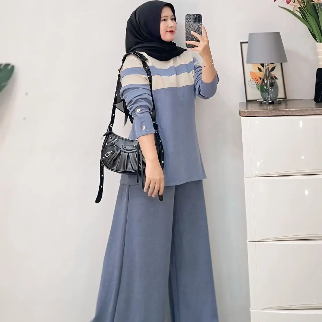 setcel asheva setelan kulot yang nyaman dan kekinian dan model terbaru