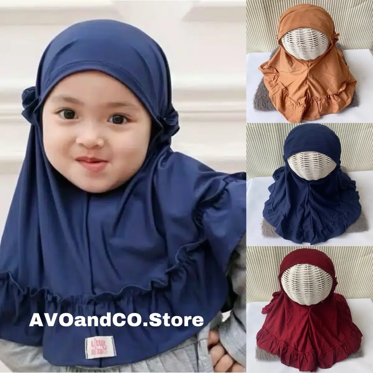 Hijab Anak Perempuan Terbaru 0-3Tahun / Kerudung Bayi 0-3Tahun