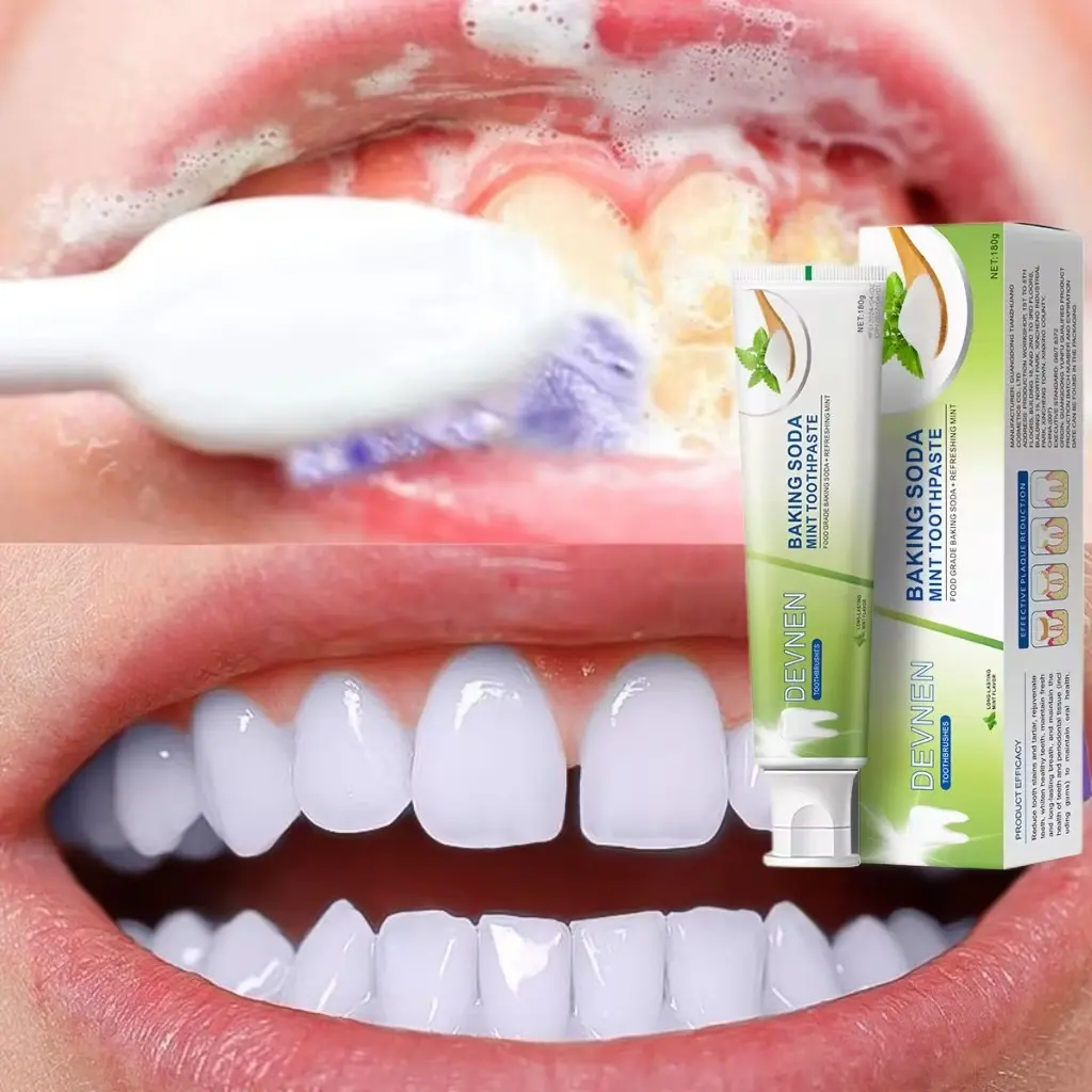 DEVNEN Pasta Gigi Pemutih Dan Perontok Karang Pemutih Gigi Kuning Berkerak Menghilangkan Bau Mulut 180g Memutihkan Kuning Gigi Toothpaste - Pemutih Gigi Kuning Permanen Ampuh Viral Di Pembersih Gigi Biar Putih / Pencegah Gigi Berlubang